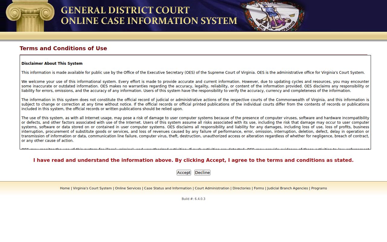 Madison County General District criminal court case search