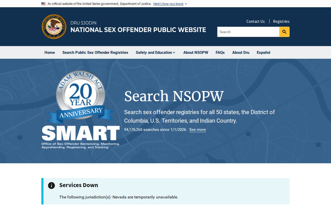 Madison County sex offender search through the NSOPW national registry