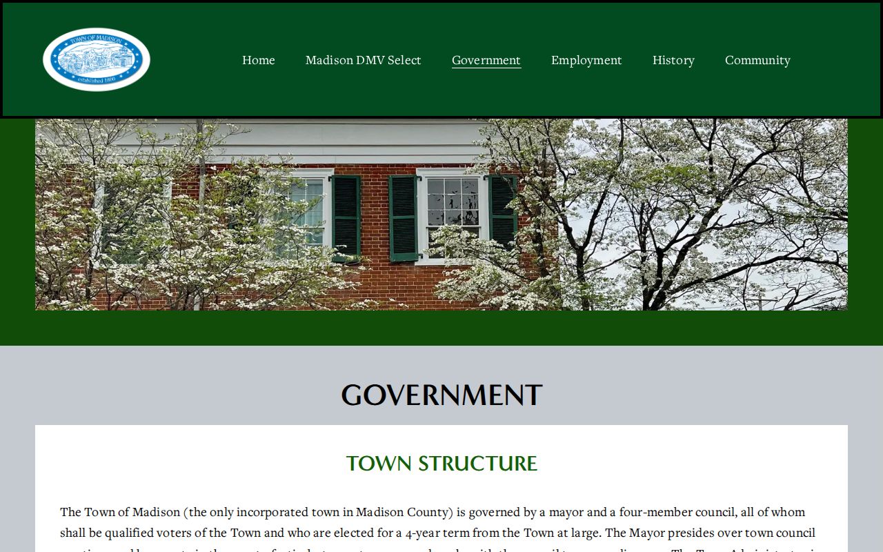 Madison Town Hall contact boundary for criminal records